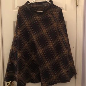 Black plaid skirt
